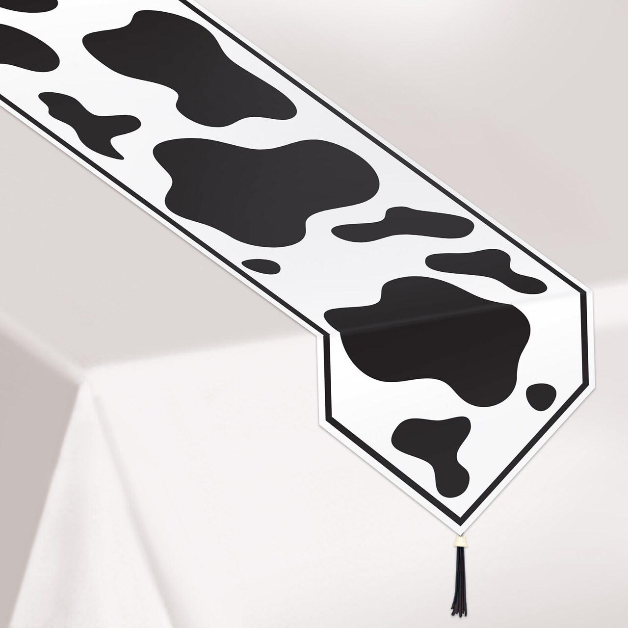 Beistle 11in. x 6Feet Printed Cow Print Table Runner - 12 Pack